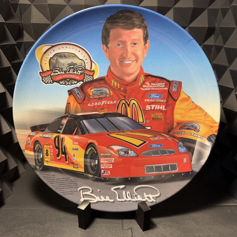 NASCAR Bill Elliott McDonald's 25th Anniversary Collector's Plate 2000